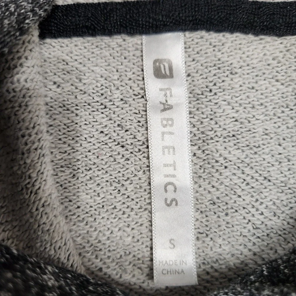 FABLETICS TAJ Marled Black Pullover Hoodie Sweatshirt ‎ Women's Small